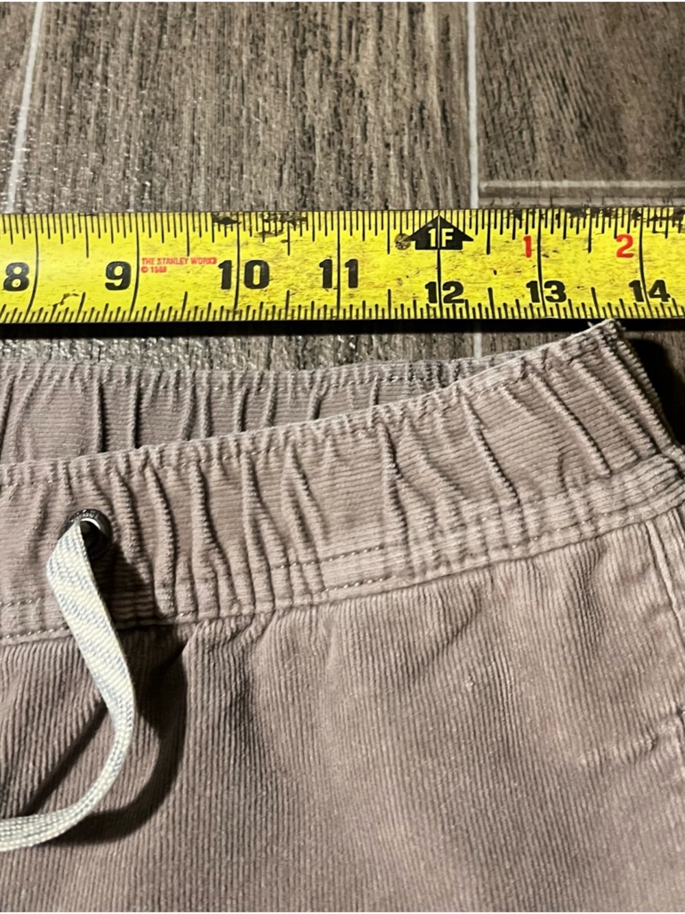 Vuori Corduroy Pants Mens Small Beige Cotton Stretch Jogger Elastic Waist V440 - Picture 6 of 9
